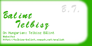 balint telbisz business card